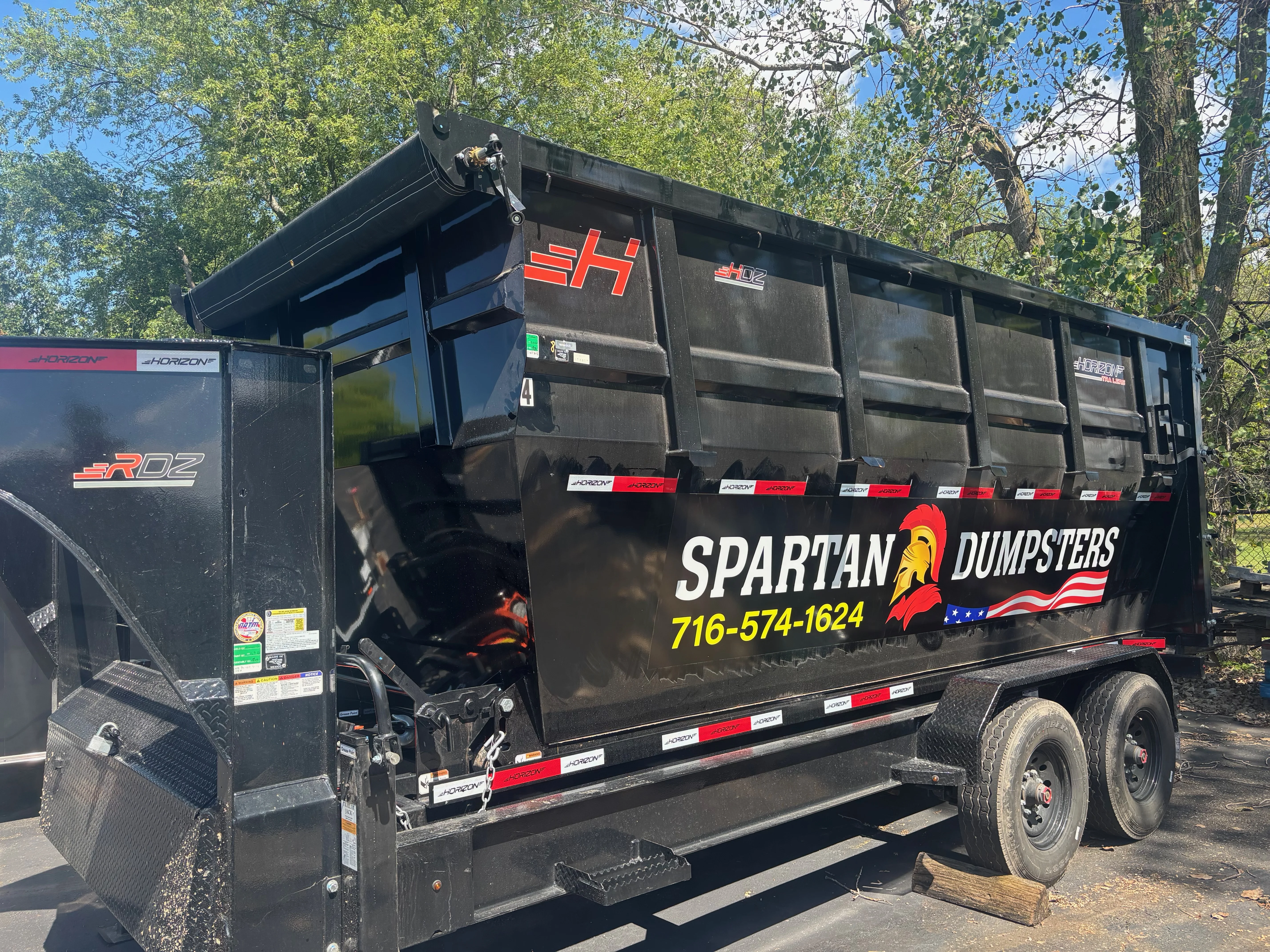 Large format dumpster graphics
