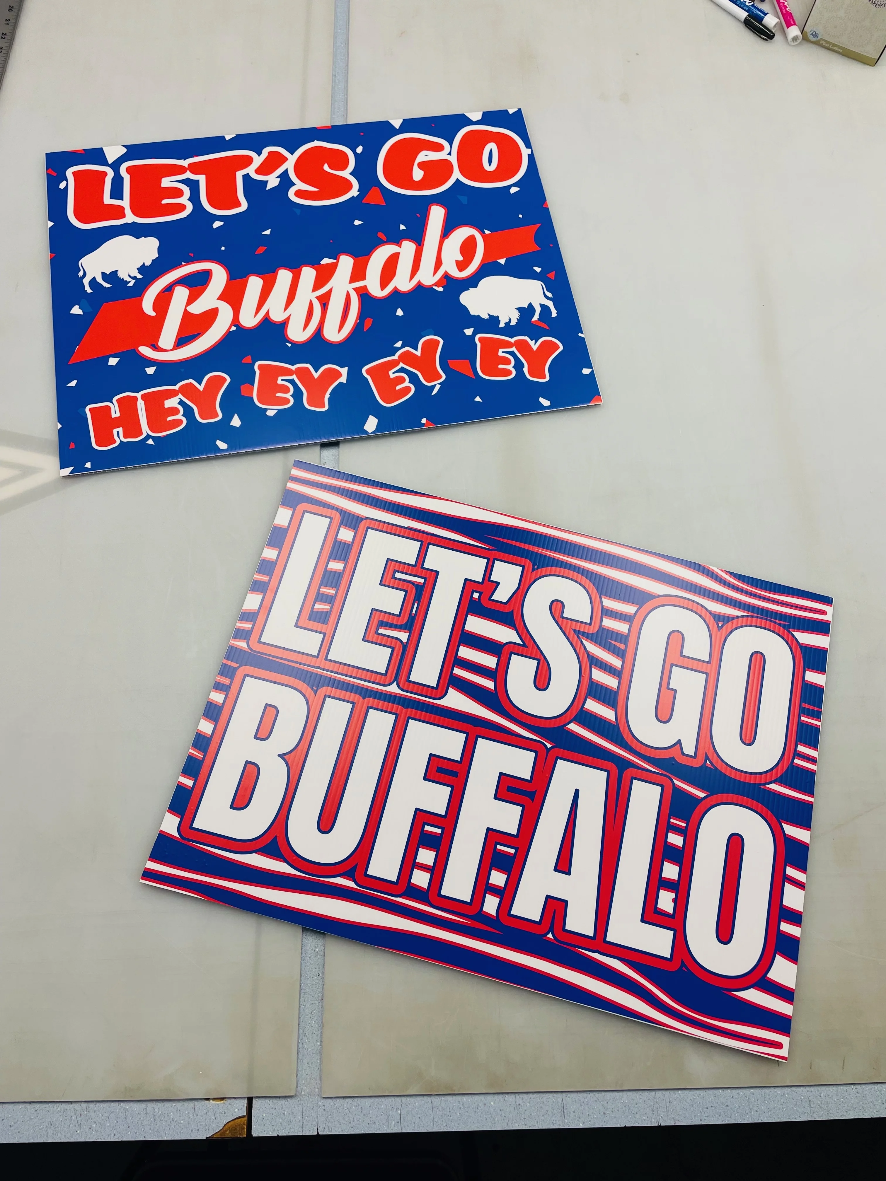 Let's Go Buffalo custom signs